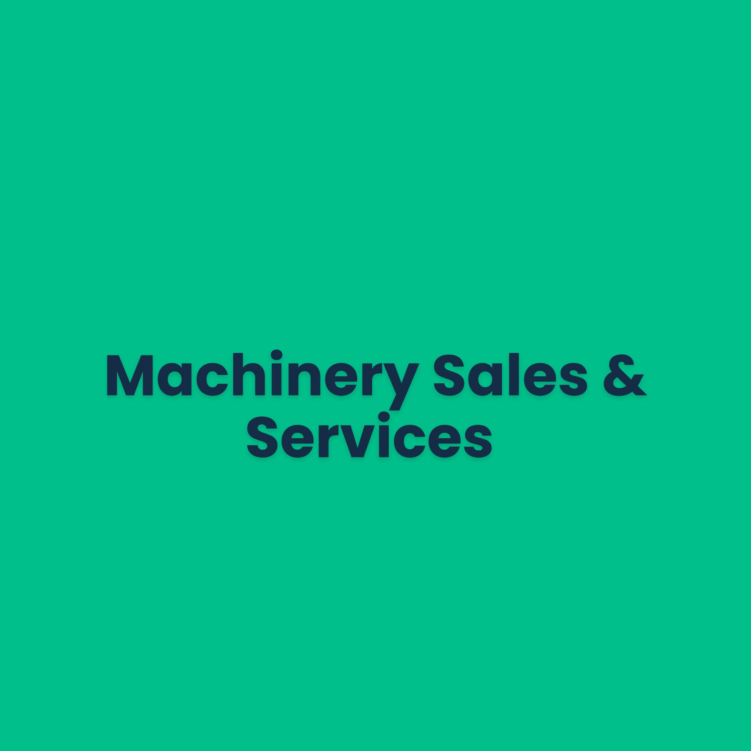 Machinery Sales & Services